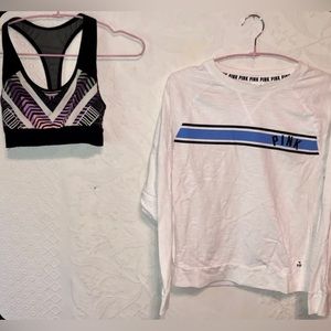 Victoria’s Secret Top & Sports Bra Set Sz S